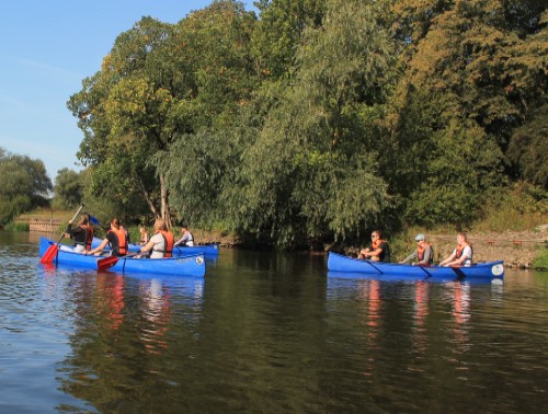 Kanuverleih Hannover 3 Kanadier blau